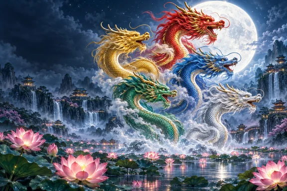 五龍飛翔 · 遊戲主題美術