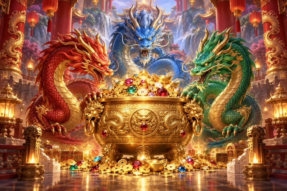 三龍聚寶 · 遊戲主題美術